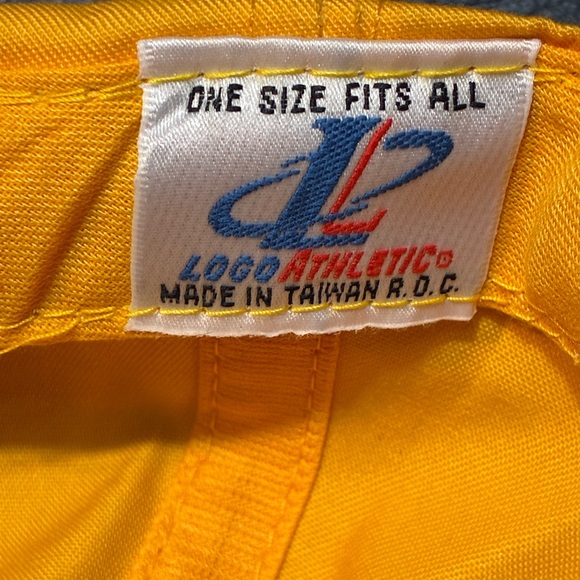 Vintage NFL Super Bowl XXXII Denver vs GB Logo Athletic Yellow Strapback Cap - Picture 7 of 10